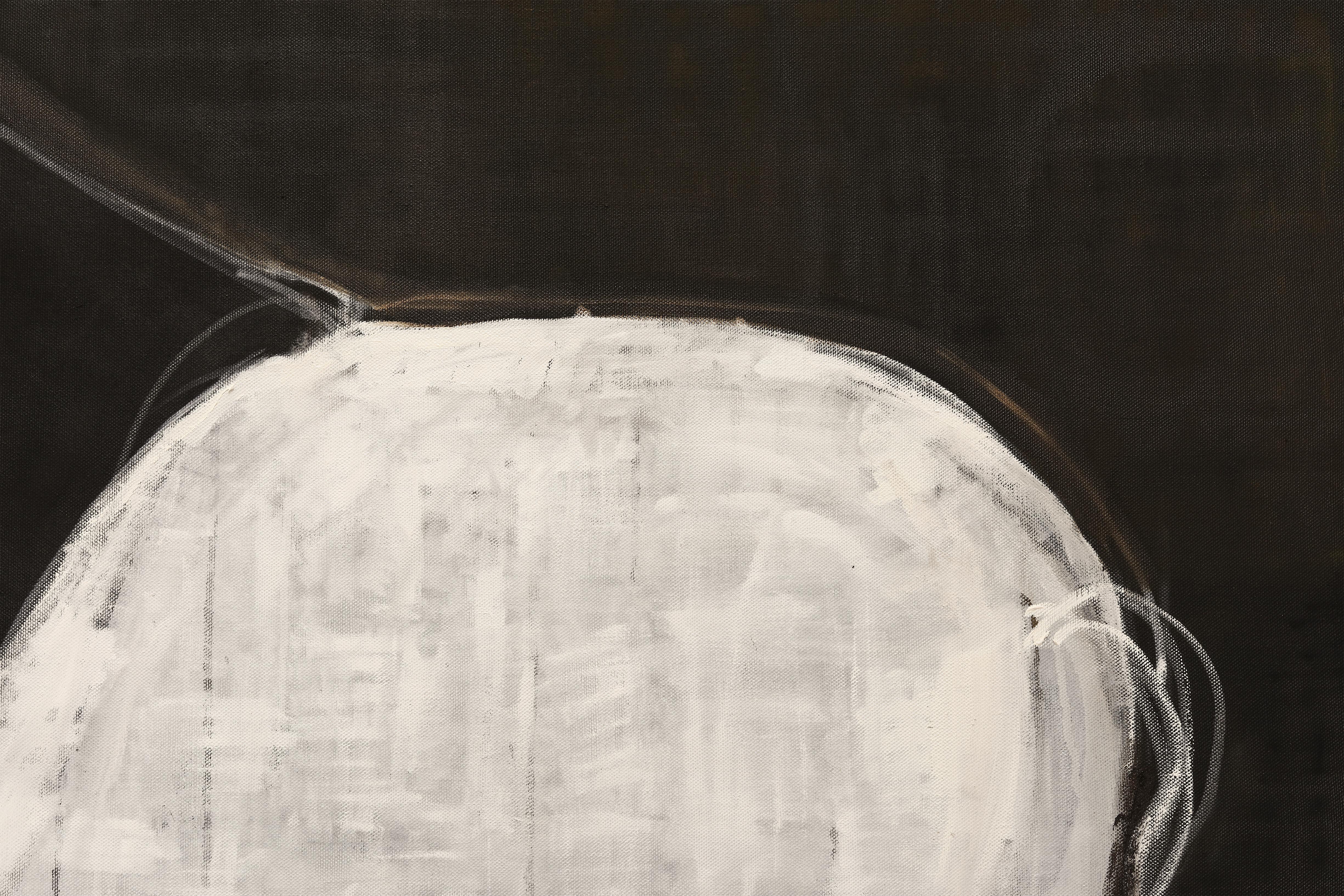 Contemporary Large Horse Painting. Figurative Oil Painting on Belgium Linen For Sale 1