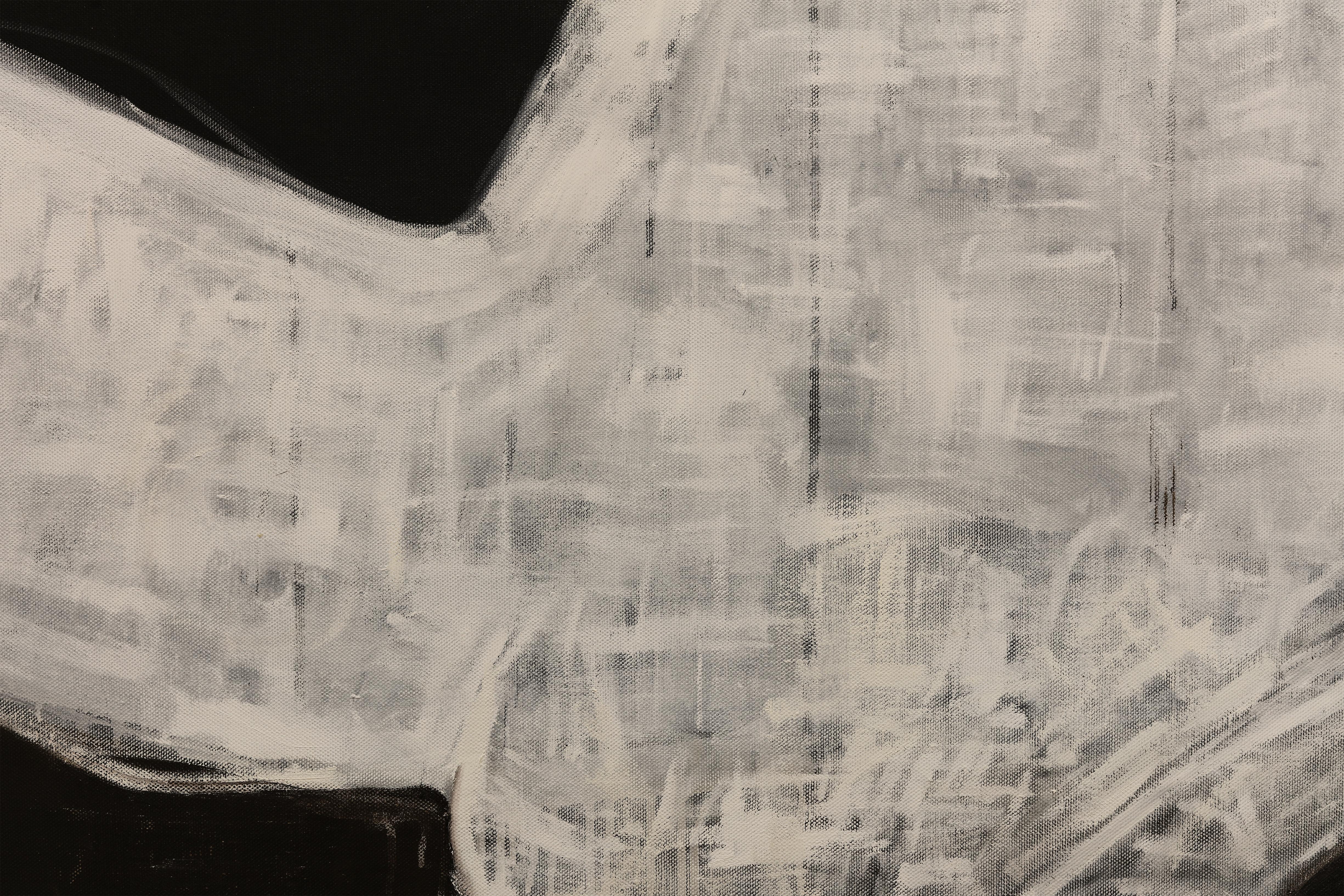 Contemporary Large Horse Painting. Figurative Oil Painting on Belgium Linen For Sale 2