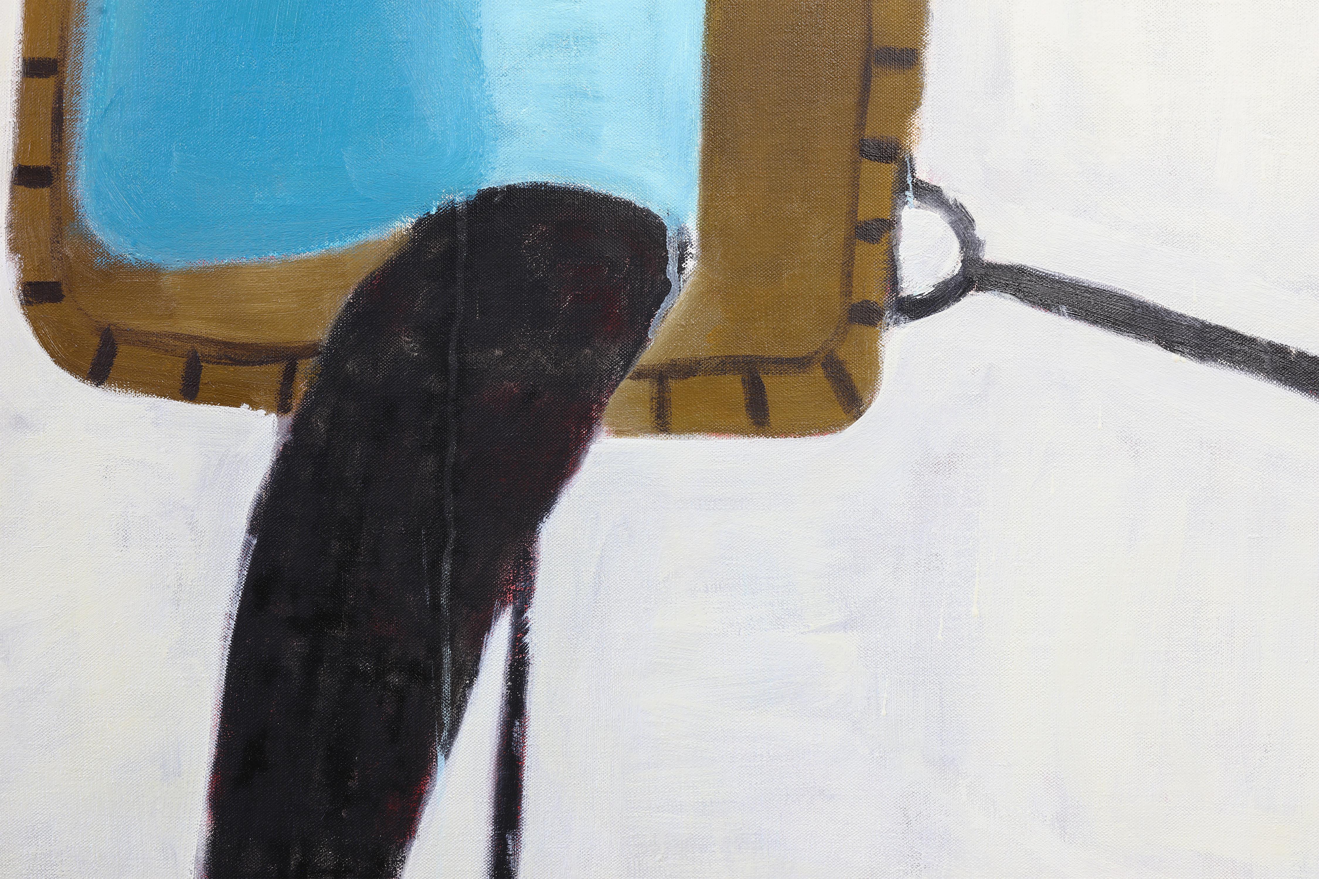 Pittura a olio equestre. Pittura ad olio contemporanea di cavallo di grandi dimensioni 190 x 170 cm - Painting Contemporaneo di Rubins J. Spaans