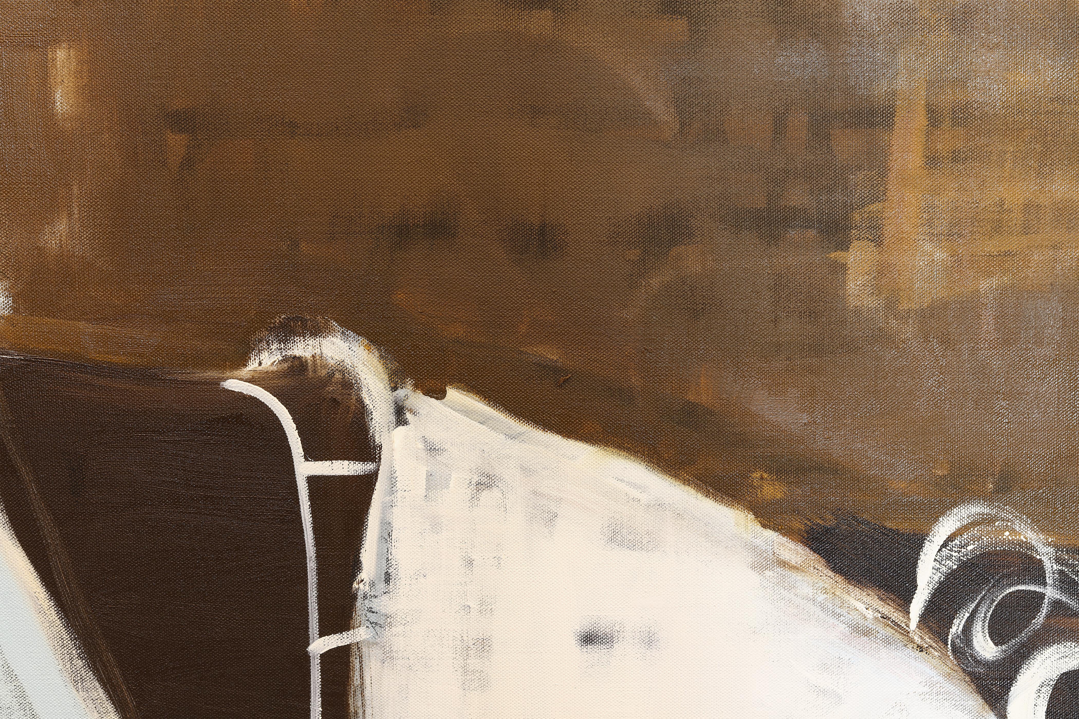 Peinture de chevaux. Peinture à l'huile équestre sur lin belge non apprêté 180 x 220 cm en vente 3