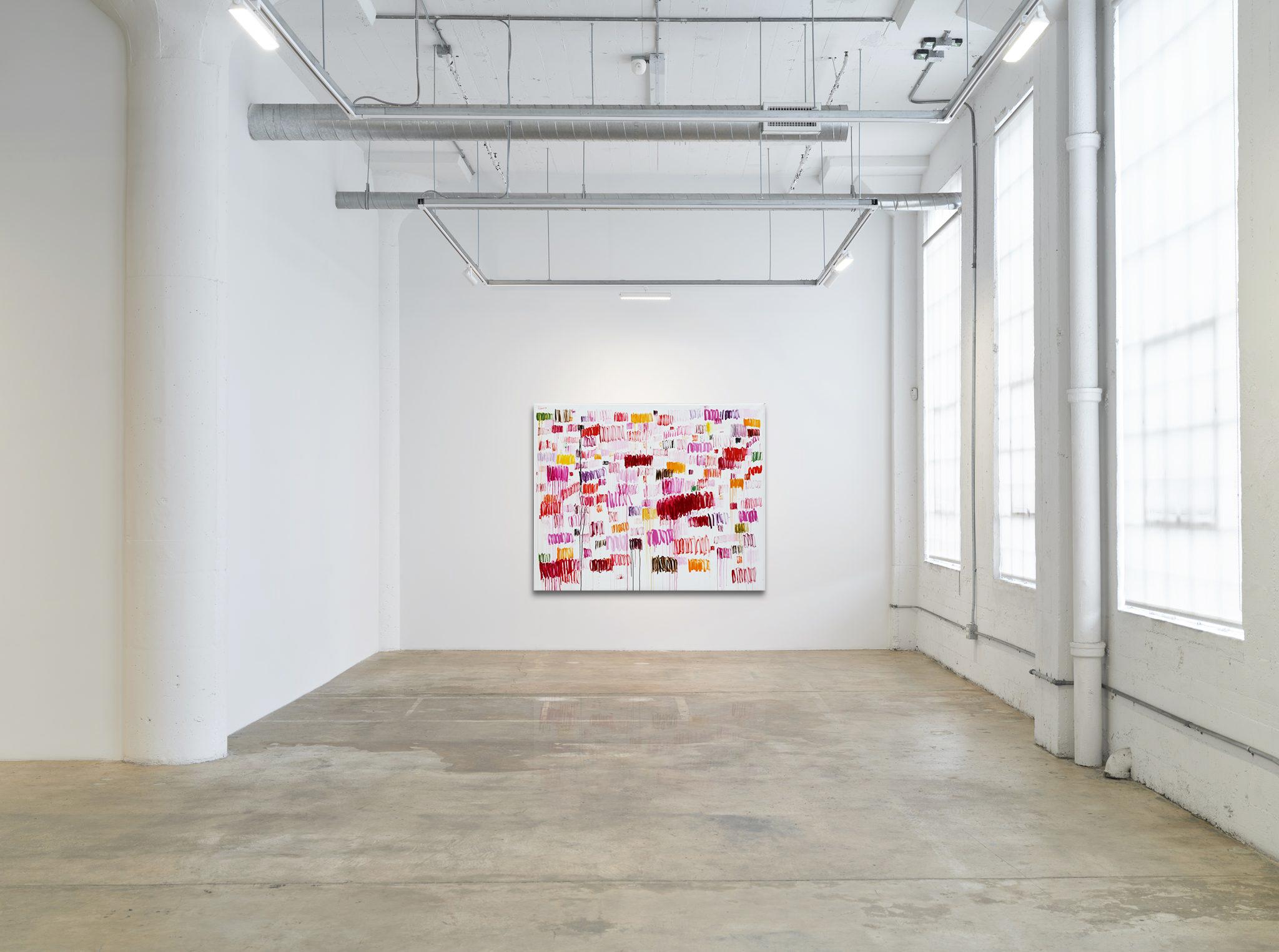 Große abstrakte Contemporary Ölgemälde auf Leinen Leinwand. 170 x 210 cm – Painting von Rubins J. Spaans
