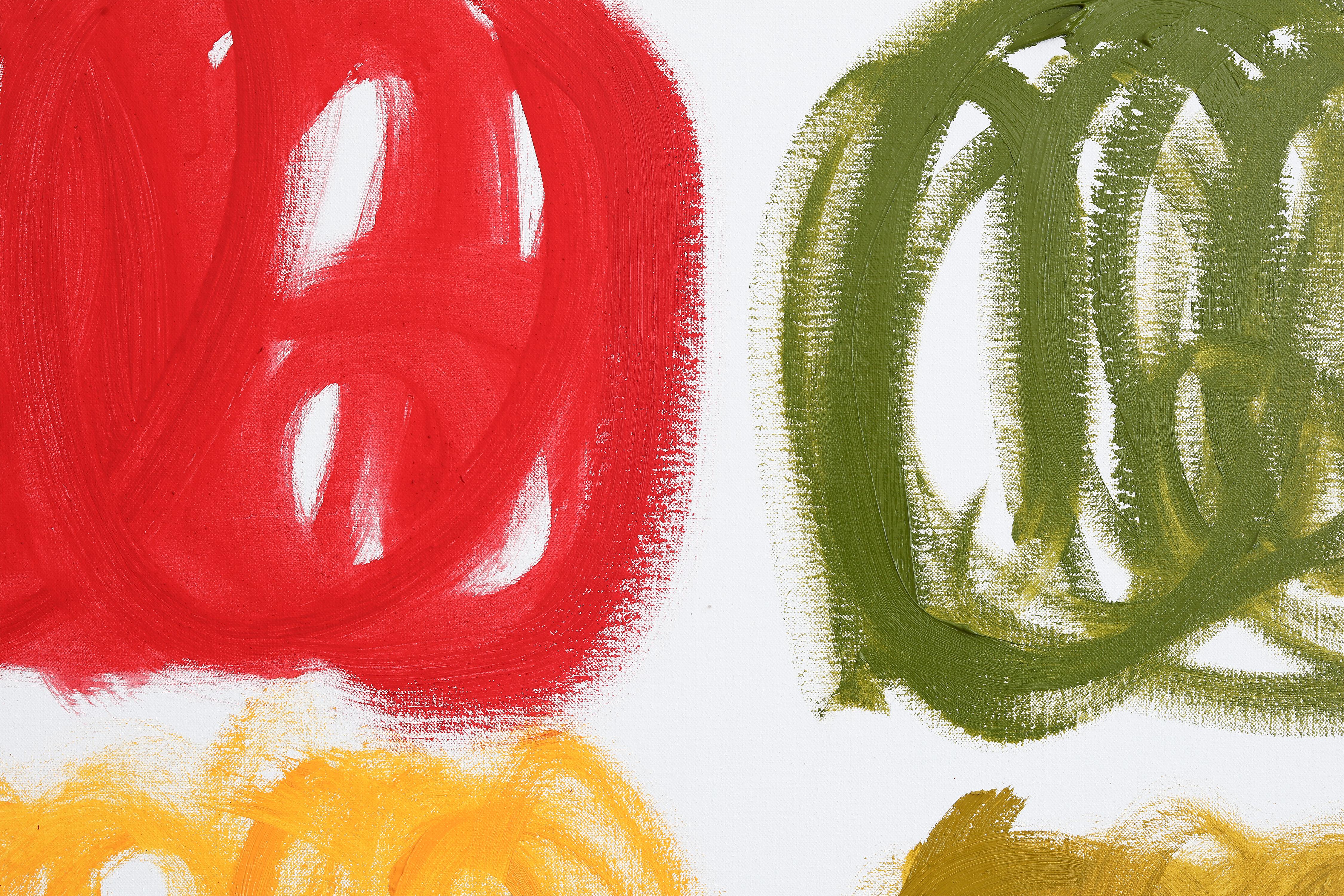 Pittura a olio astratta contemporanea di grandi dimensioni. Opera d'arte colorata. 160 x 210 cm in vendita 3