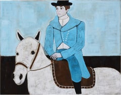 Large Contemporary Equestrian Oil Painting. Horse Painting. 185 x 235 cm