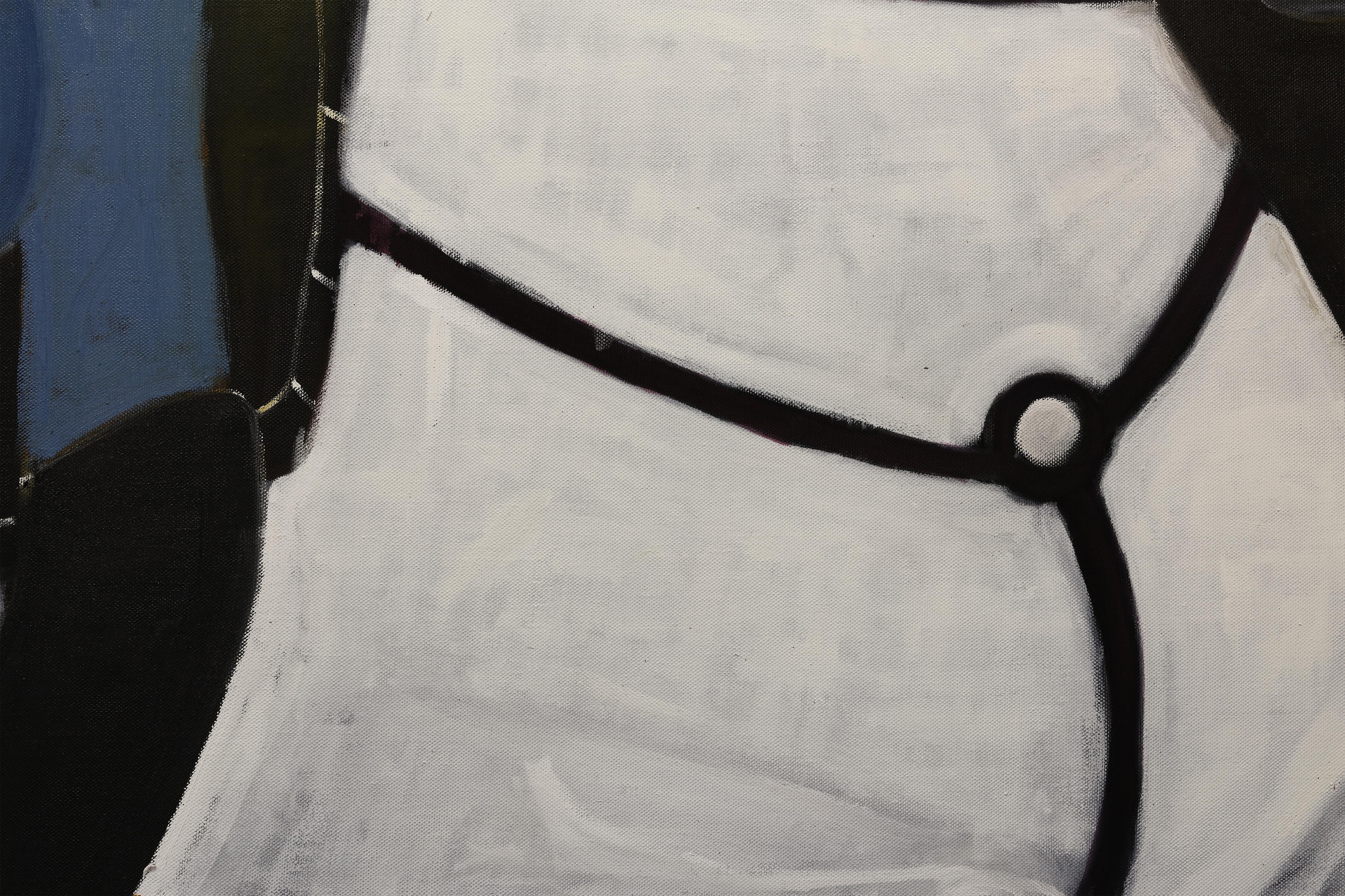 Gran cuadro al óleo ecuestre contemporáneo. Caballo Pintura 200 x 180 cm en venta 5