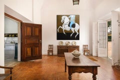 Large Contemporary Equestrian Oil Painting. Horse Painting 200 x 180 cm