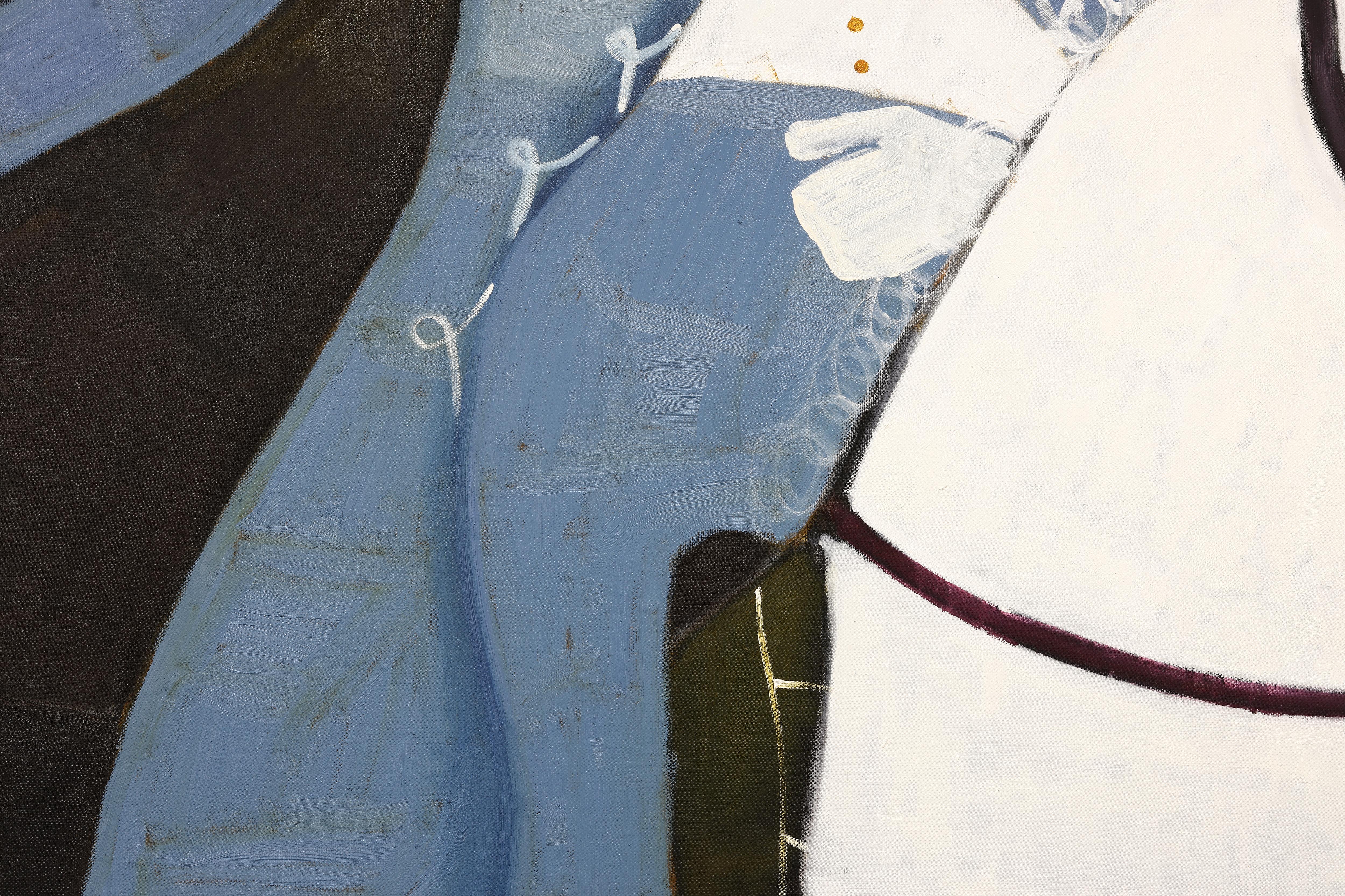 Gran cuadro al óleo ecuestre contemporáneo. Caballo Pintura 200 x 180 cm en venta 2
