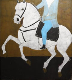 Large Contemporary Equestrian Oil Painting. Horse Painting 200 x 180 cm