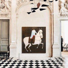 Großes Contemporary Equestrian Ölgemälde. Pferdemalerei 200 x 180 cm (Goya)