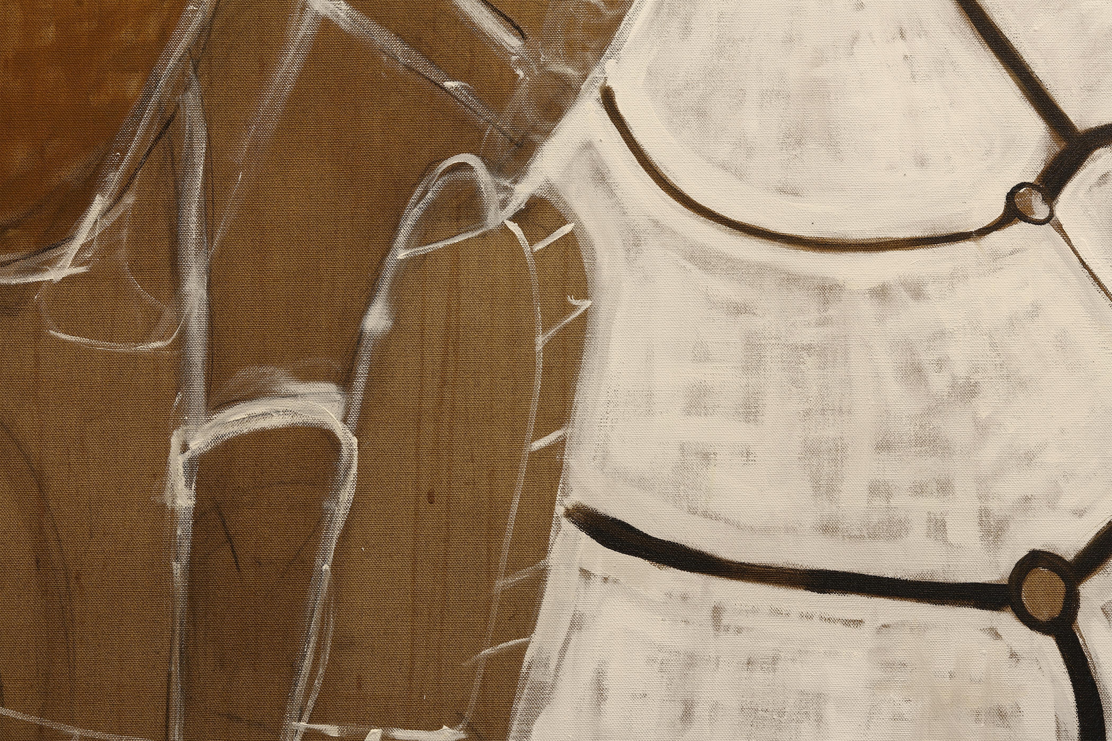 Large Contemporary Equestrian Oil Painting. Horse Painting 220 x 180 cm For Sale 8