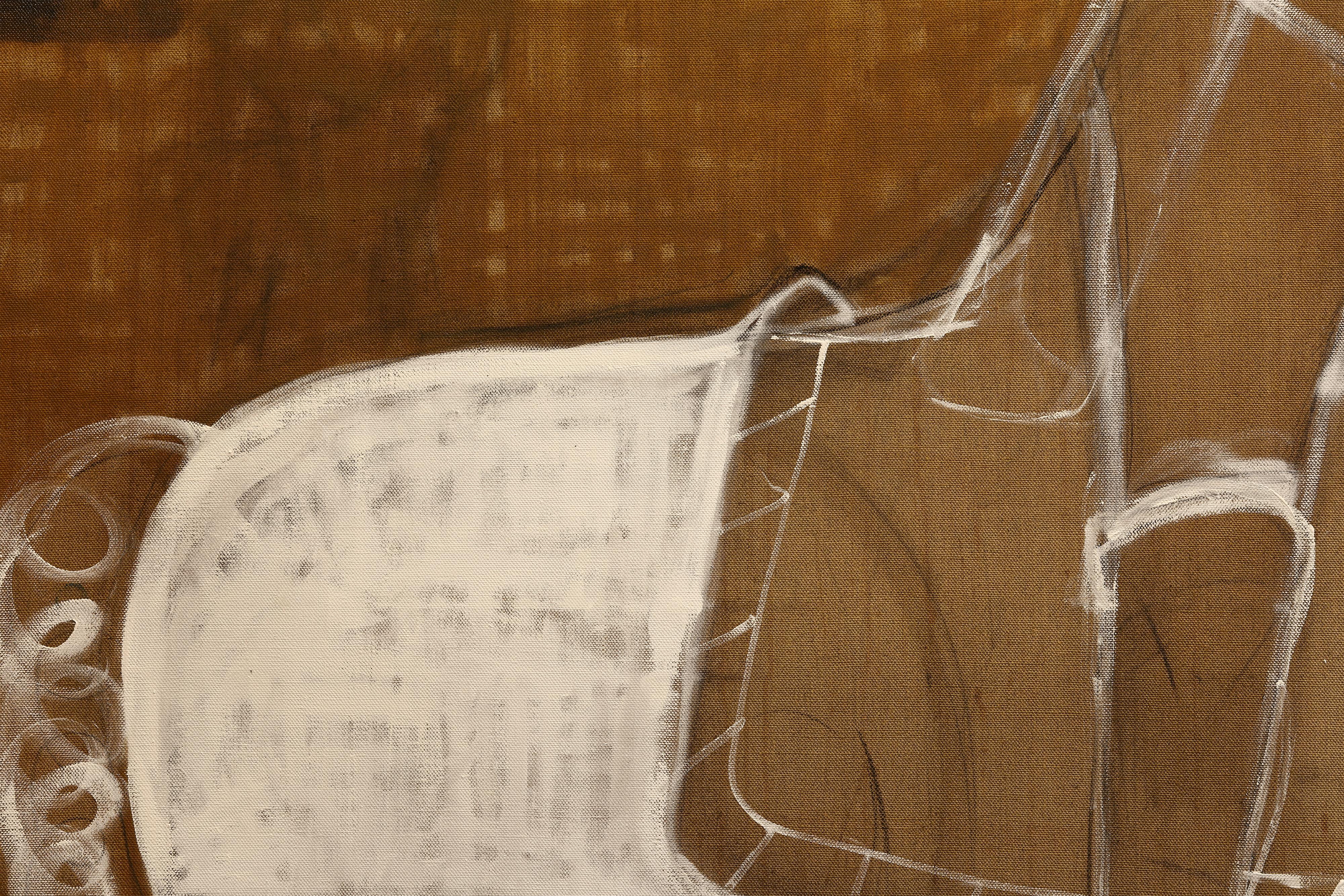 Large Contemporary Equestrian Oil Painting. Horse Painting 220 x 180 cm For Sale 6