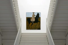 Pittura a olio equestre contemporanea di grandi dimensioni. Pittura di cavallo 220 x 180 cm (Goya)