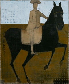 Large Contemporary Equestrian Oil Painting. Horse Painting 220 x 180 cm (Goya)