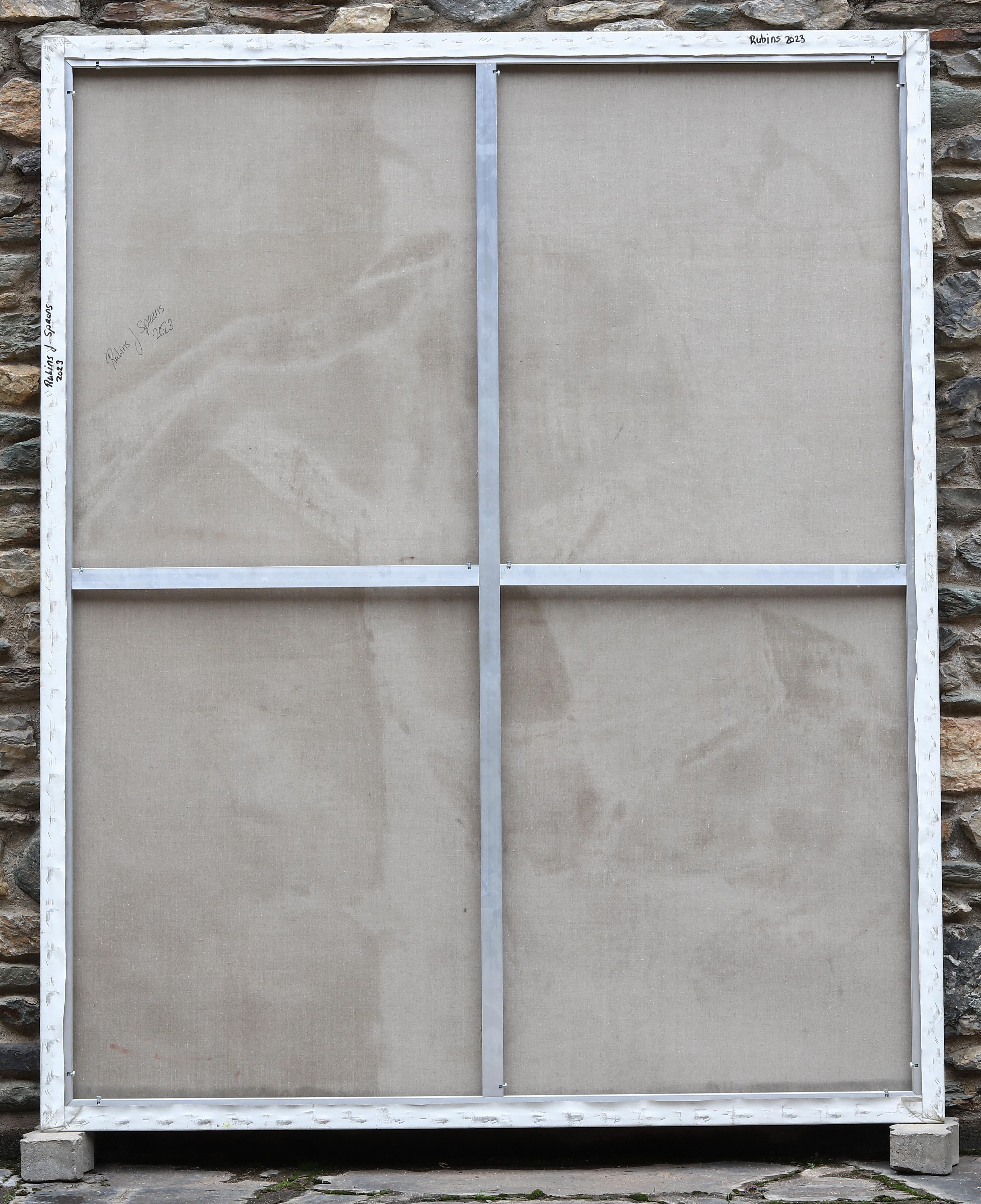 Pittura ad olio figurativa di grandi dimensioni. Pittura di cavalli su tela di lino 220 x 180 cm 5