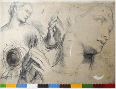 Gran pintura al óleo figurativa contemporánea. Pintura sobre lino belga sin imprimar