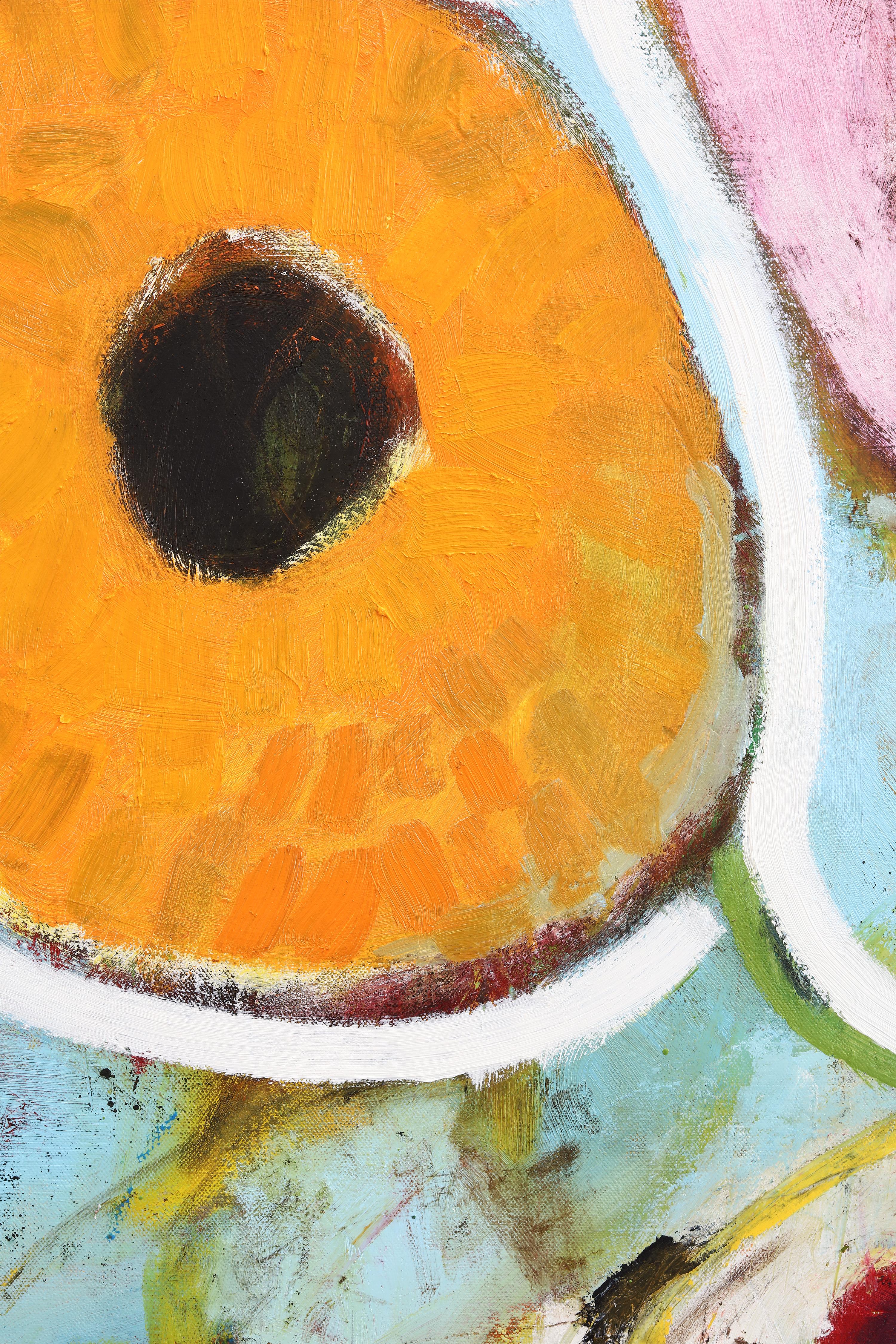 Large Contemporary Sunflowers Oil Painting (After Vincent van Gogh) 220 x 180 cm 2