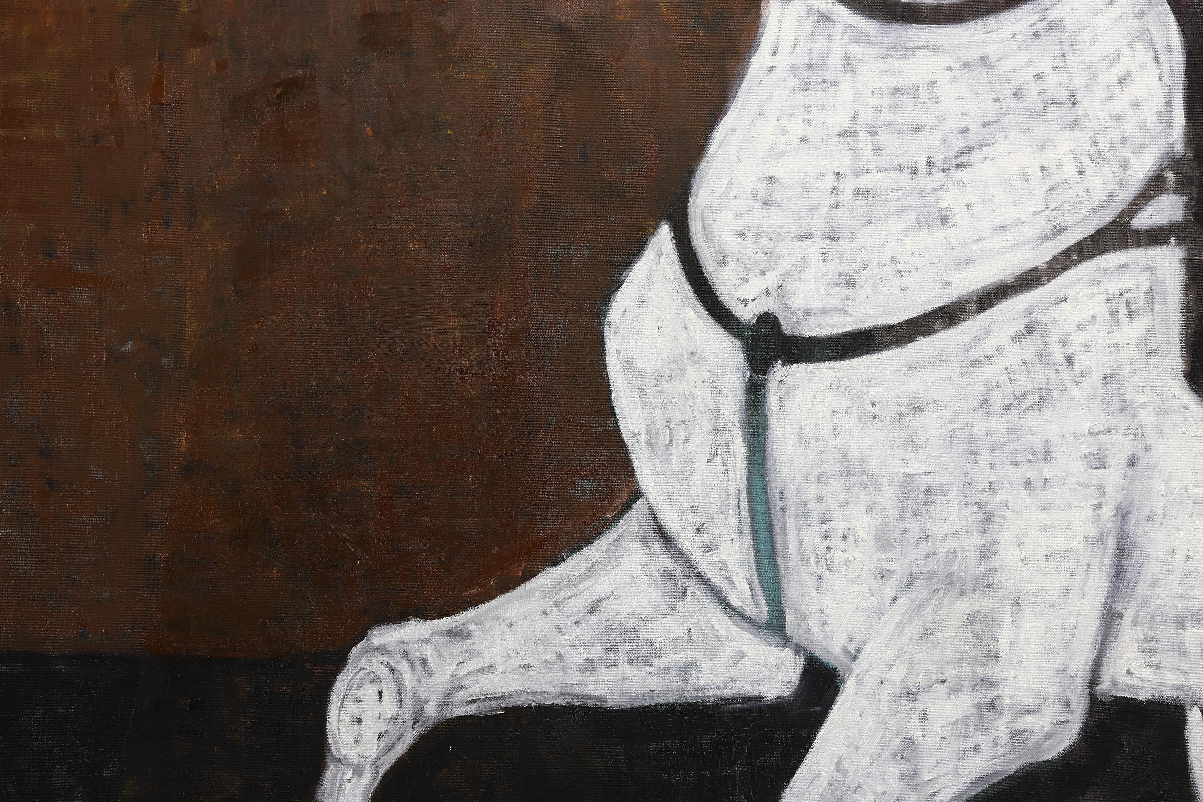 Pittura a olio su cavallo di grandi dimensioni. Pittura a olio equestre contemporanea. 200 x 180 cm 1
