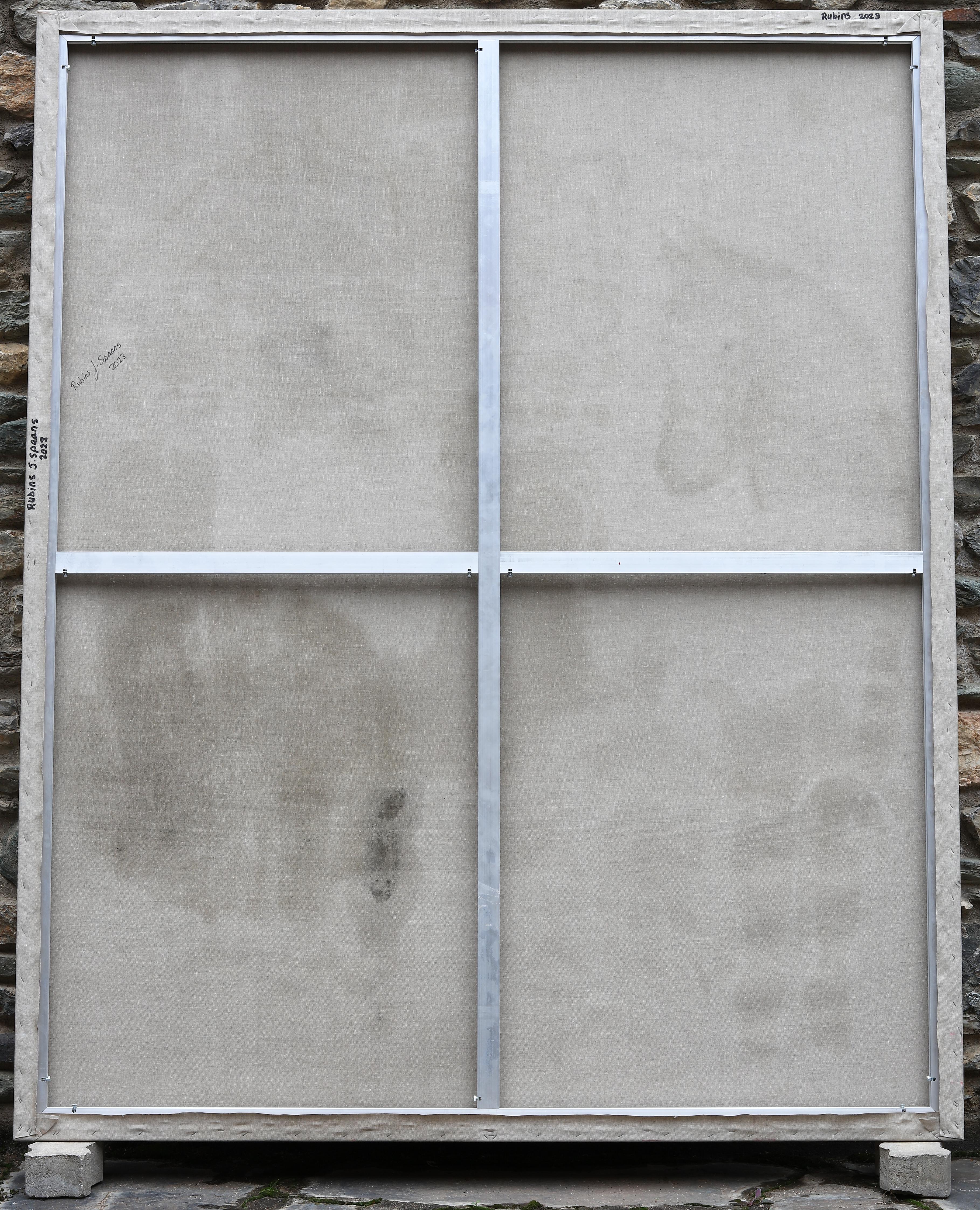 Cuadro al óleo Caballo grande sobre lienzo de lino belga sin imprimar 220 x 180 cm en venta 4