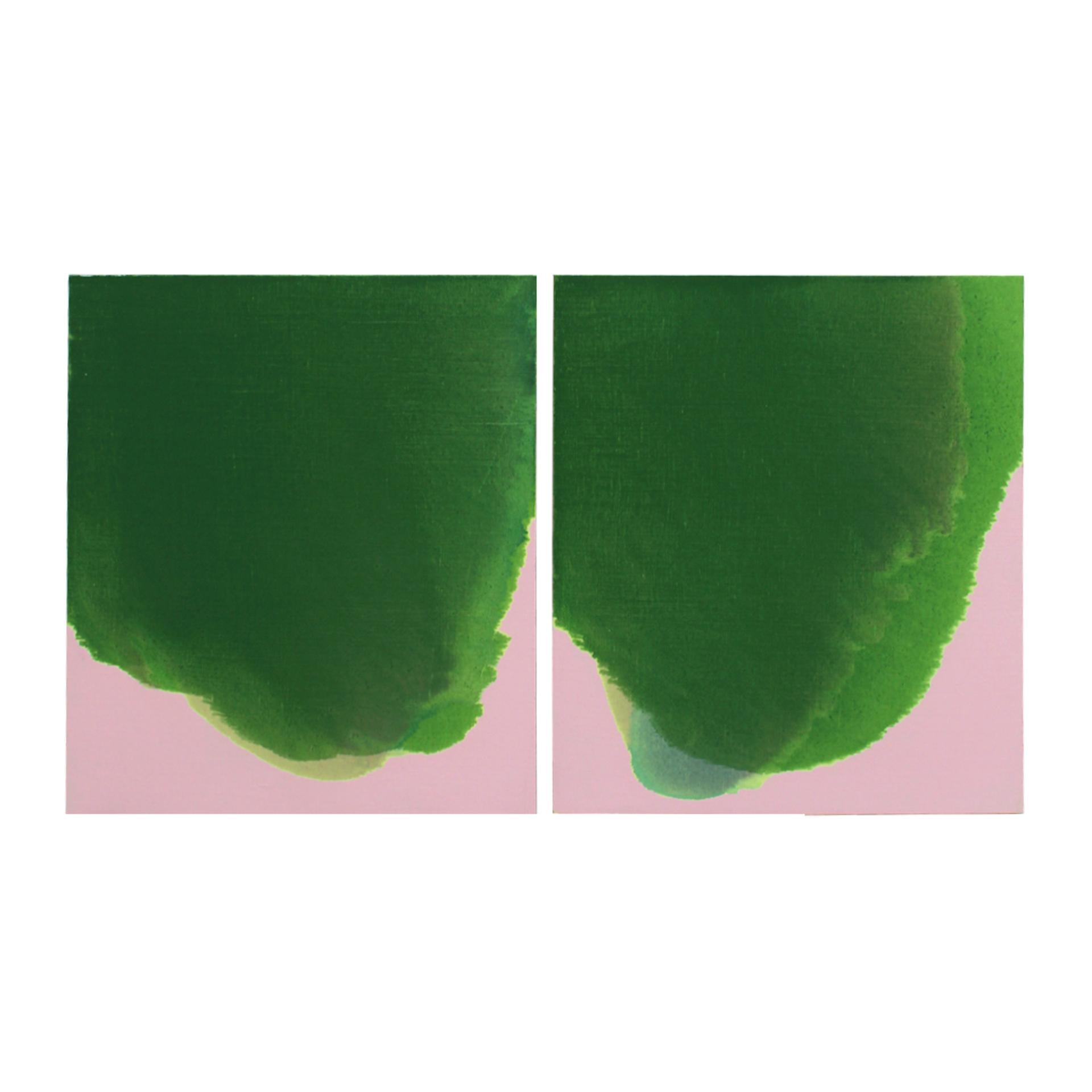 Rubén Rodrigo Abstract Painting - Numero 25 Diptych by Ruben Rodrigo 2020 Oil on Linen