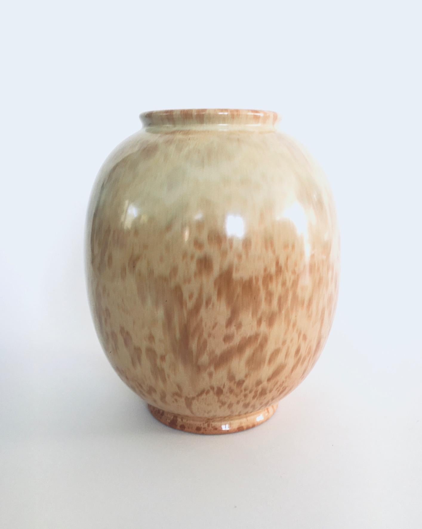 Ceramic RUBRA Vase by Wim Visser for Petrus Regout Maastricht, Netherlands 1954 For Sale