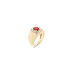 Ruby 1.08 Carat & Diamond Ring in 18 kt Gold