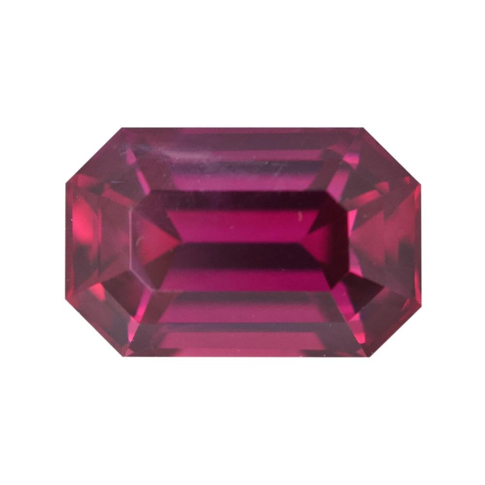Rubí 1,13 ct Talla Esmeralda Natural Sin Calentar, Gema Suelta Corte esmeralda en venta