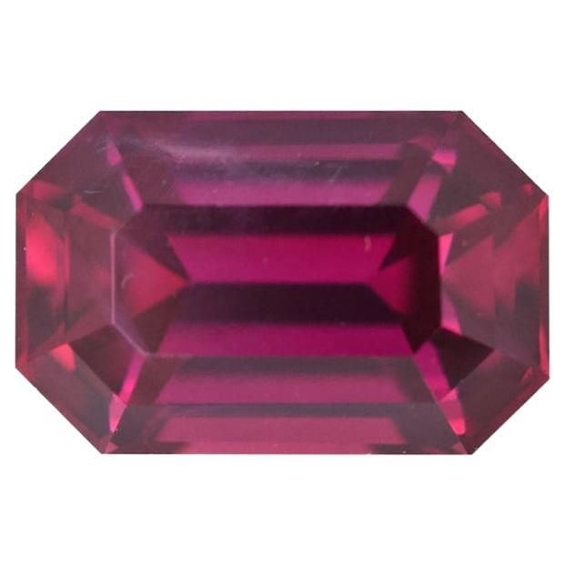 Ruby 1.13 ct Emerald Cut Natural Unheated, Loose Gemstone
