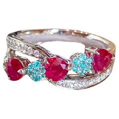 Ruby 1.20ct
Paraiba 0.10ct 18k White Gold Band Ring Ruby 1.20ct
Paraiba 0.10ct 18k White Gold Band Ring
