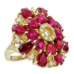 Ruby 12.50 Carat Diamond Cocktail Ring