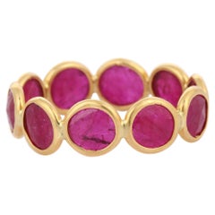 Ruby 18 Karat Gold Eternity Ring