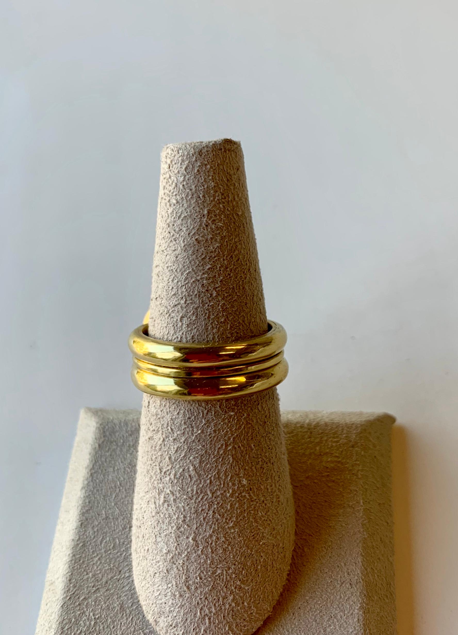 Rubin-Rubin-Ring aus 22 Karat Gelbgold (Kunsthandwerker*in)