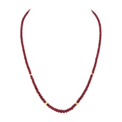 Ruby and 18 Karat Yellow Gold Necklace