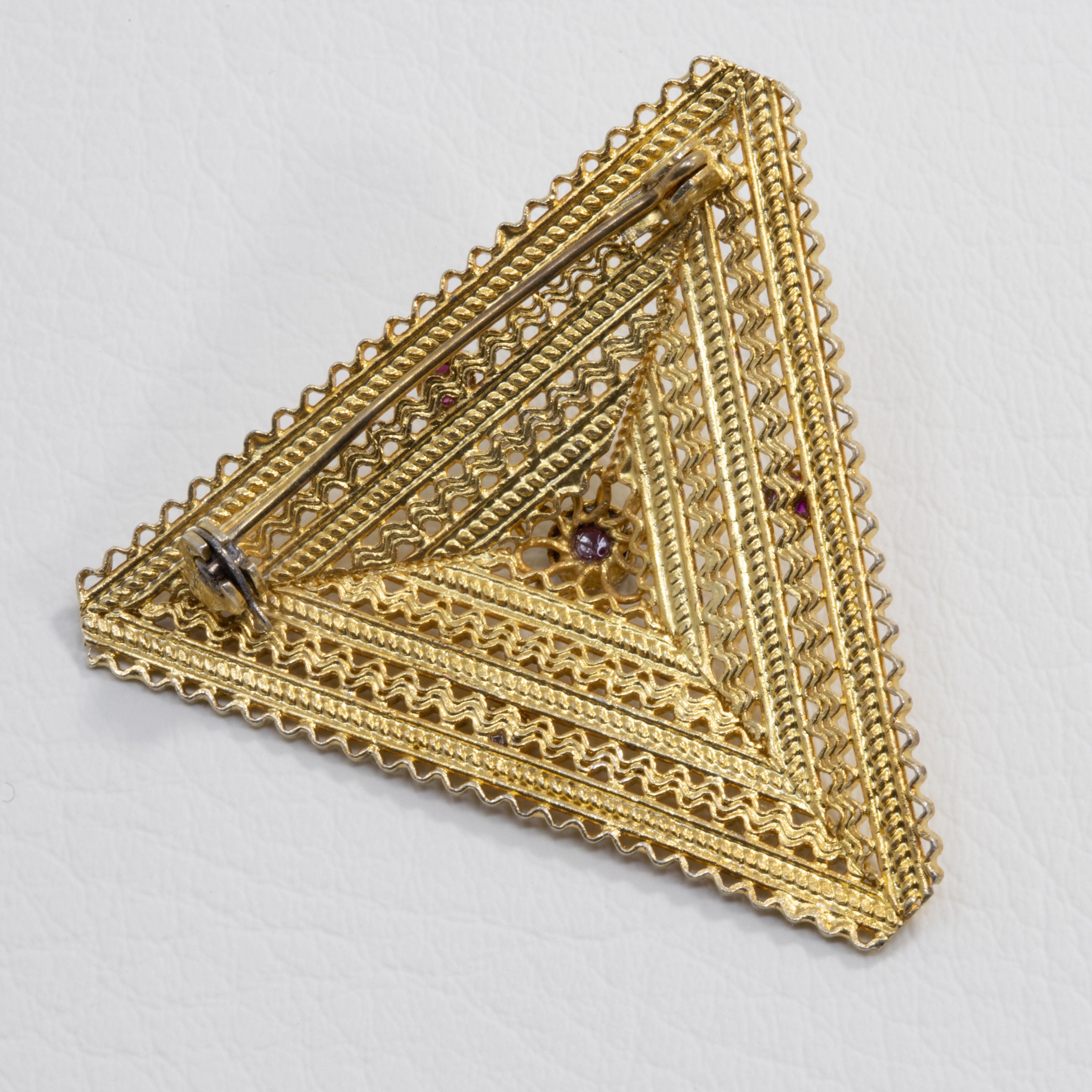 triangle brooch