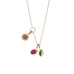 Ruby and Brown Diamond Pomegranate Pendant