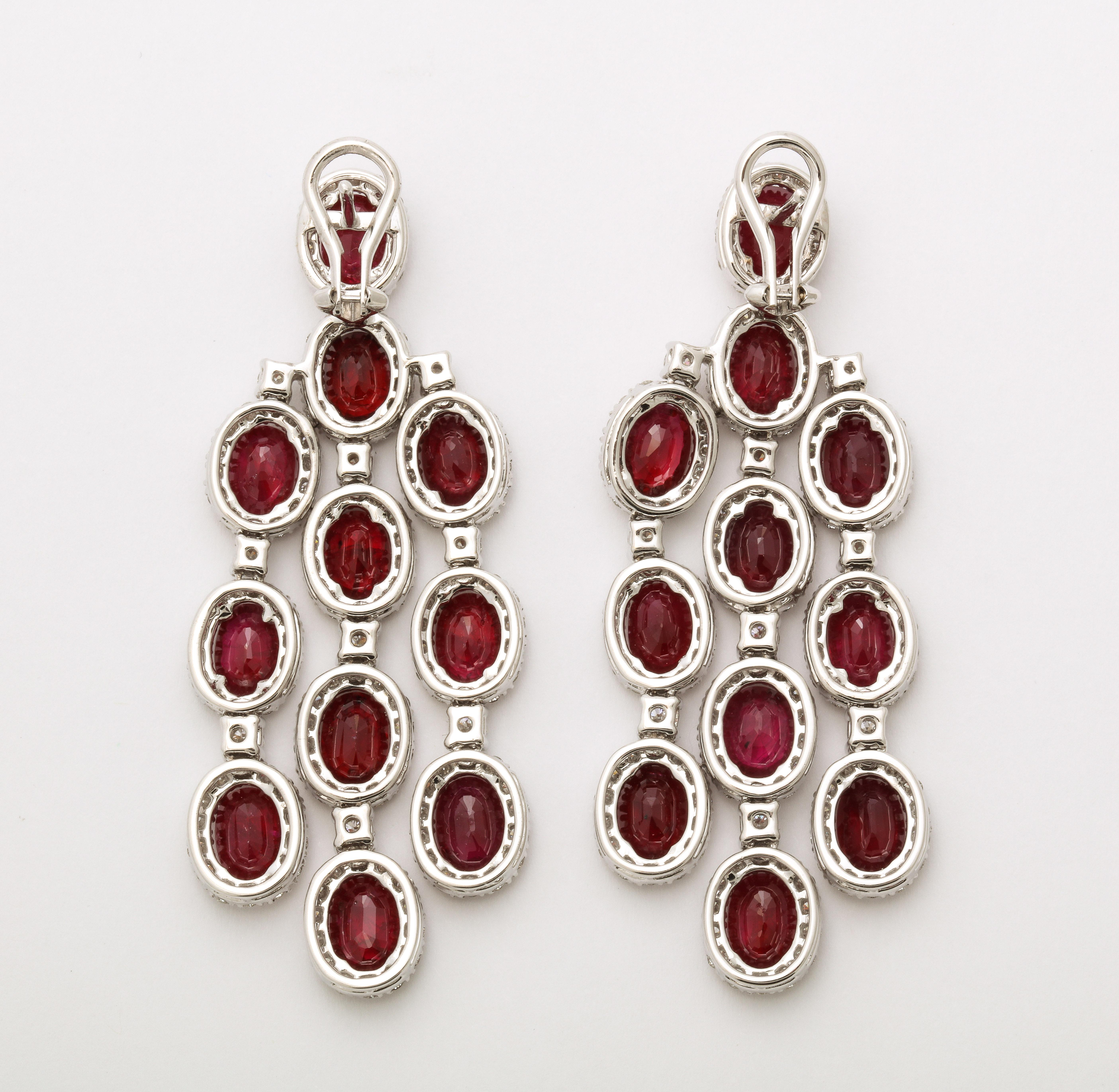 ruby chandelier earrings