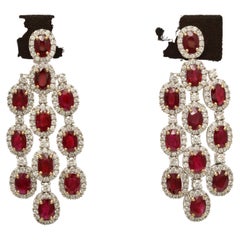 Ruby and Chandelier Earring