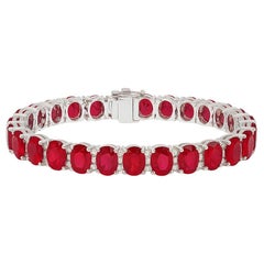 Bracciale in platino con rubini e diamanti da 11 carati