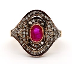 Ruby and Diamond 18K Gold Ring