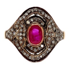Ruby and Diamond 18K Gold Ring