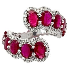 Ruby and Diamond 18K Gold Serpent Ring