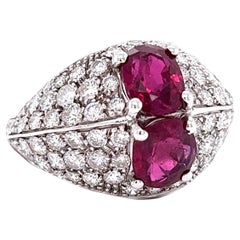 Ruby and Diamond 18K White Gold Ring