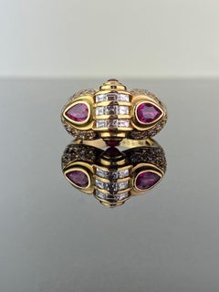 Ruby and Diamond 18k Yellow Gold Ring
