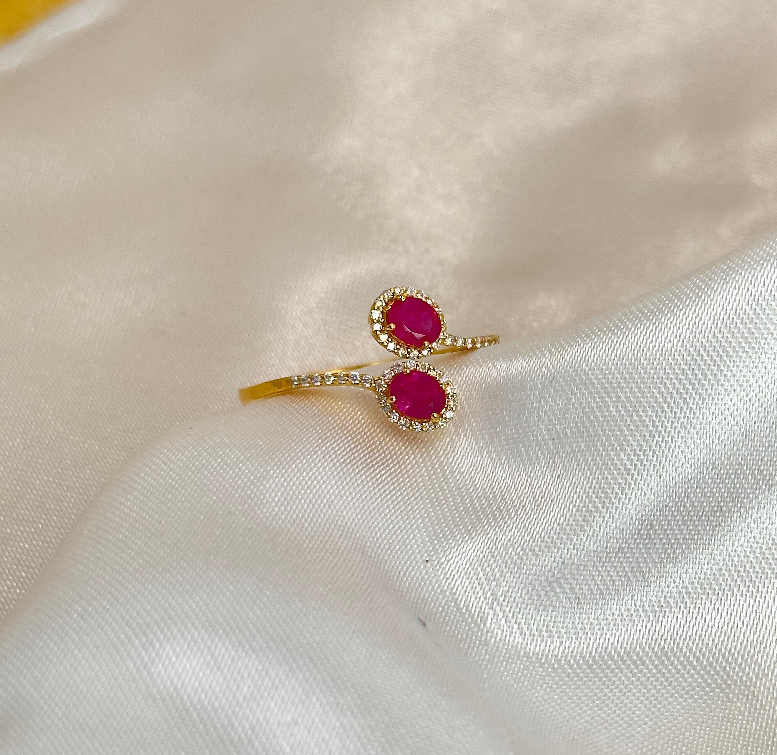 2 stone ring design