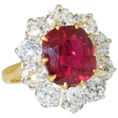 Ruby and Diamond Antique Ring