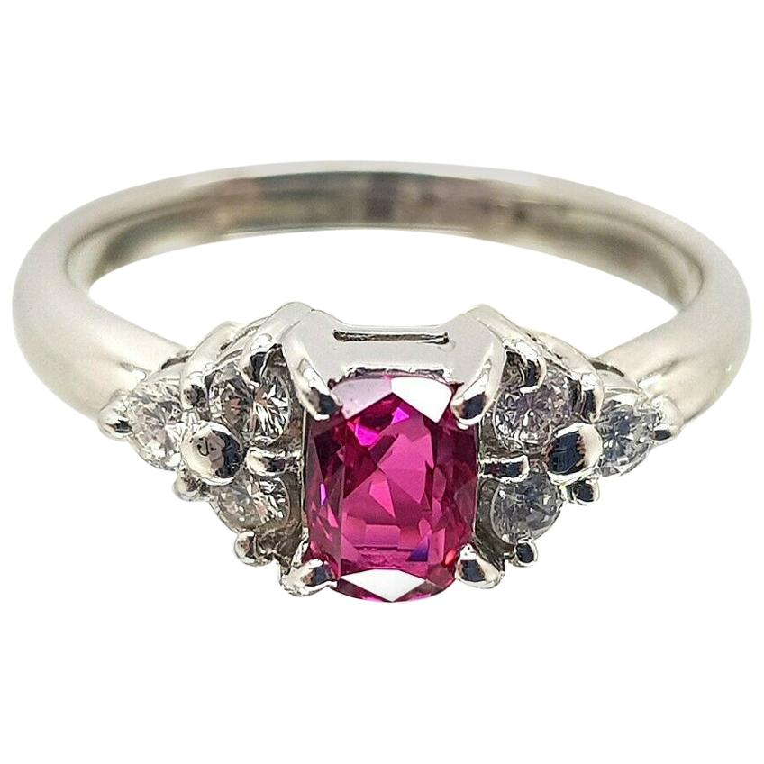 Ruby and Diamond Art Deco Style Ring