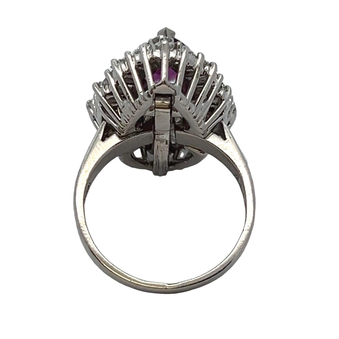 Ruby and Diamond Ballerina Ring For Sale 1