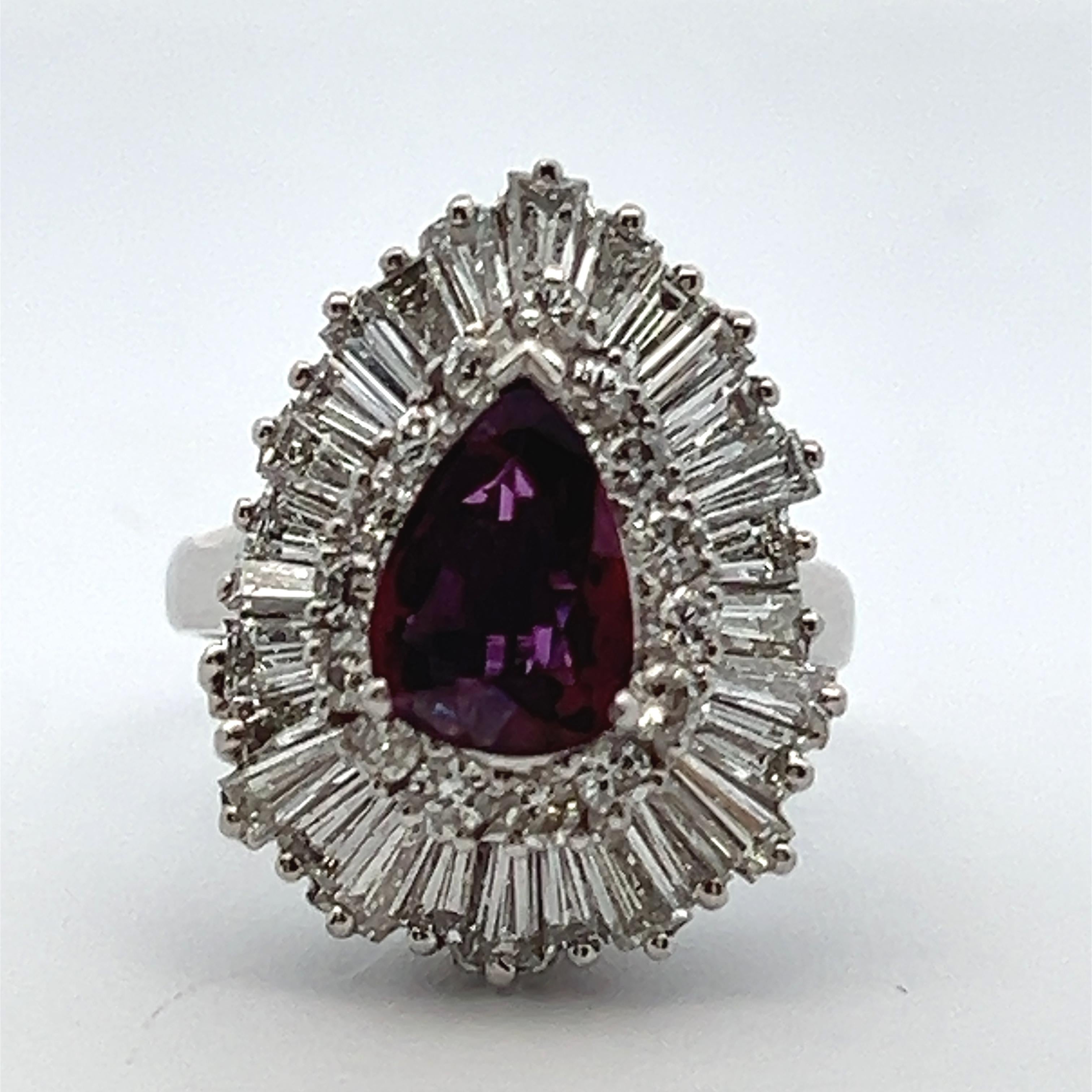 Ruby and Diamond Ballerina Ring For Sale 3