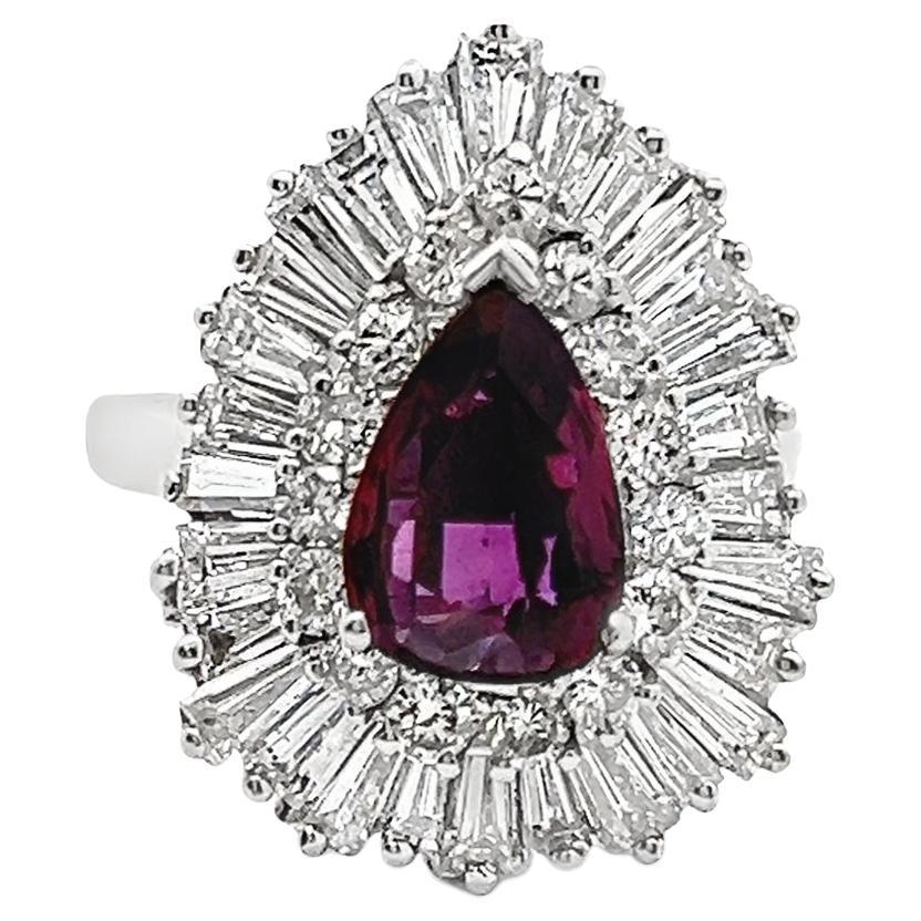 Ruby and Diamond Ballerina Ring