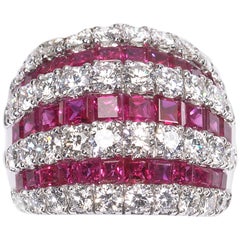 Ruby and Diamond Bombé Ring