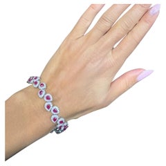 Ruby and diamond bracelet 18k white gold