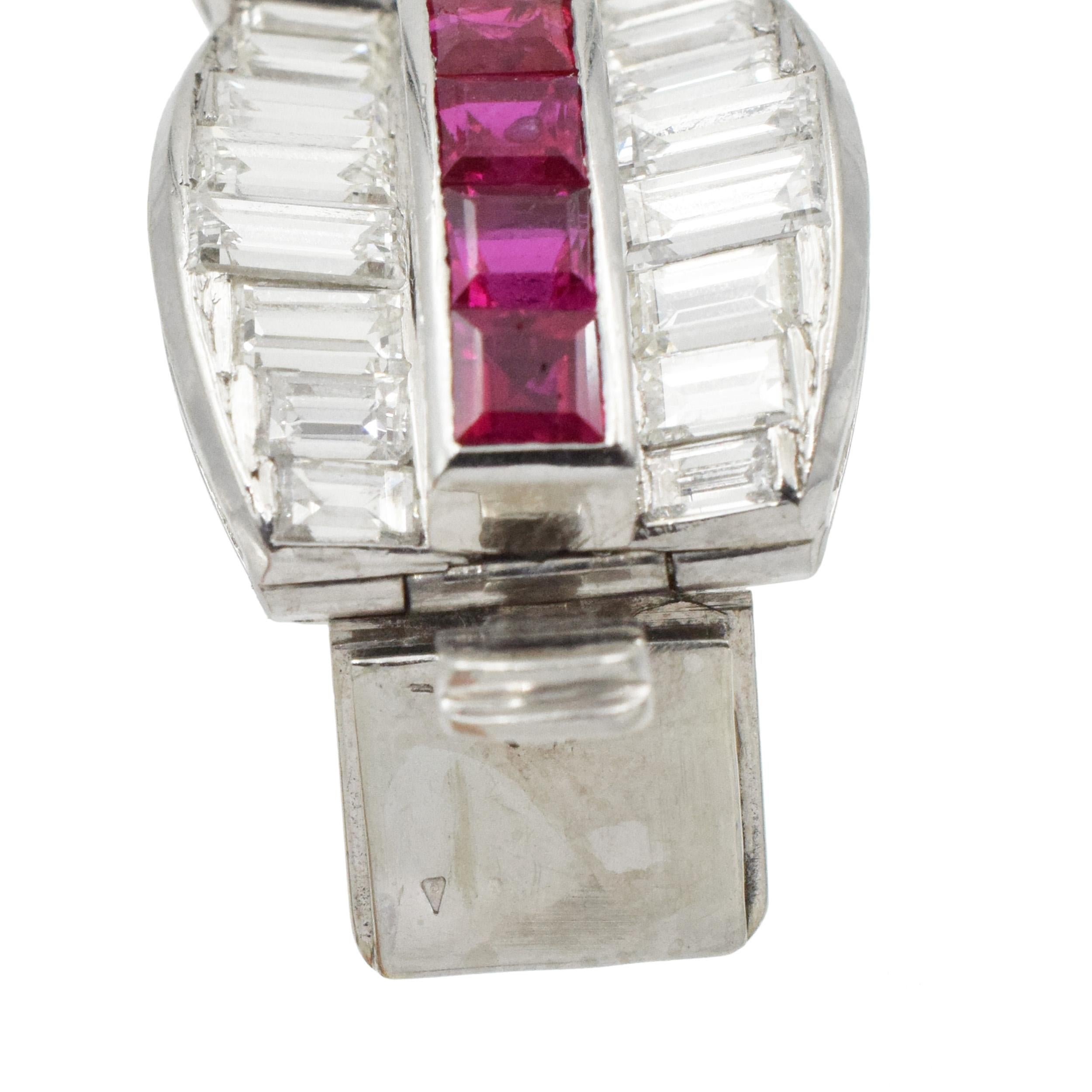 Ruby and Diamond Bracelet Bracelet in Platinum.  For Sale 7